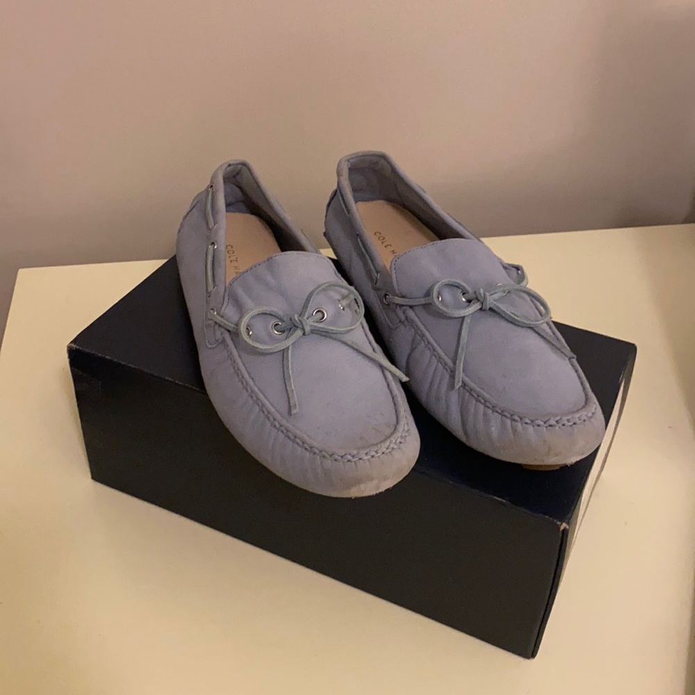 Cole Haan light blue nubuck leather Driver